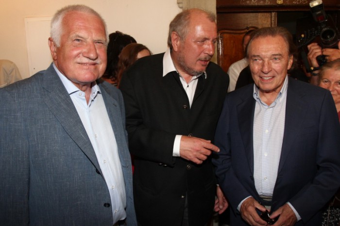 Kristán Kodet, Karel Gott a Václav Klaus. Foto: Herminapress