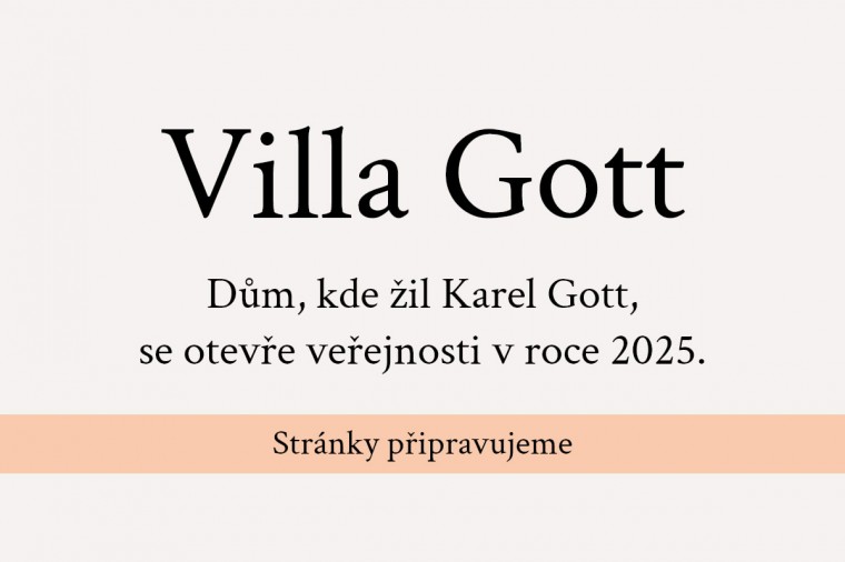 Vila Karla Gotta se otevře veřejnosti, oznámila rodina
